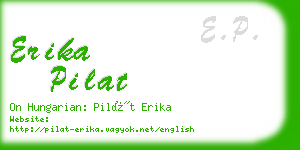 erika pilat business card